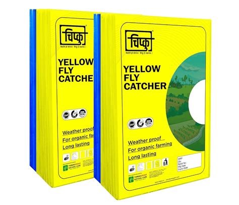 Chipku A4 Yellow & Blue Sticky Trap for Insects Pack of 10 Sheets| for ...