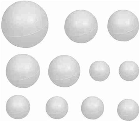 PRANSUNITA 11 Pcs Craft Styrofoam White Smooth Balls for DIY Crafts ...