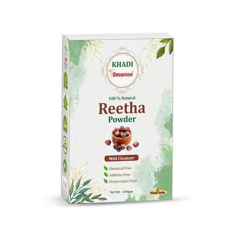 Khadi Omrose Reetha Powder Hair Cleanser | 200 Grams | 100% Natural ...