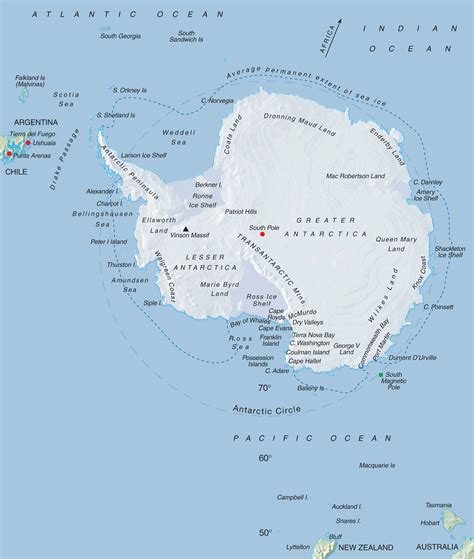 Map of Antarctic - MapSof.net