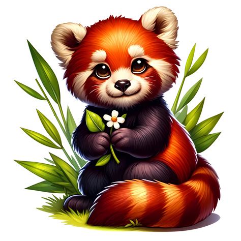 Cute Red Panda Clipart Bundle - 10 High-quality Jpgs - Adorable Red ...