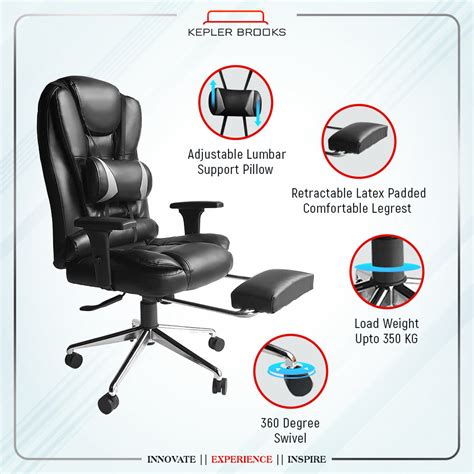 Kepler Brooks Italia Pro High Back Leatherette Ergosmart Office Chair