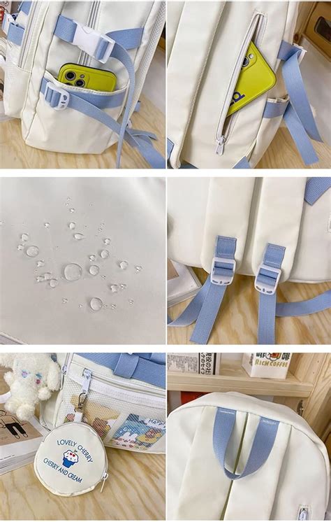 Buy Aesthetic Backpack with Purse and Plushies Cute Kawaii Backpack ...