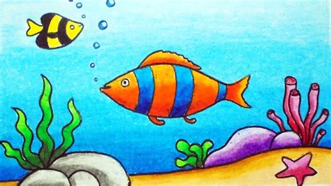 Top Info Easy Simple Underwater Drawing, Gambar Ikan