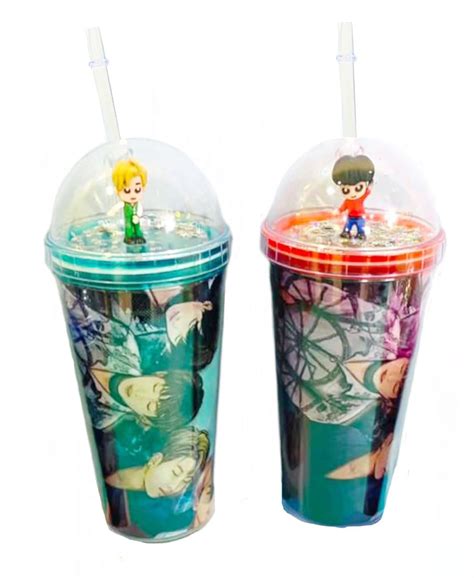 SHUDAUSHI® 1PCS BTS Theme Designer Sipper with Straw Bottle for Kids ...