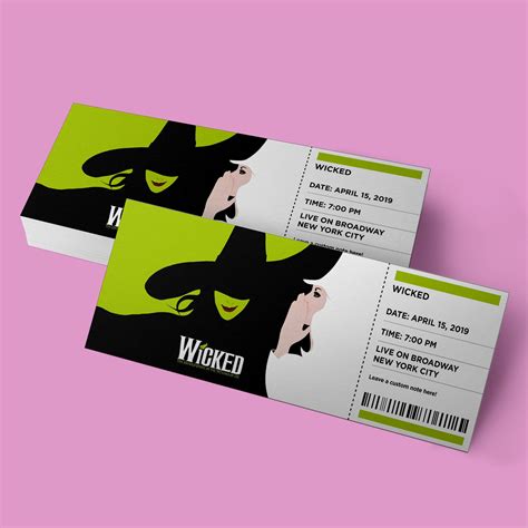 Wicked Ticket Printable