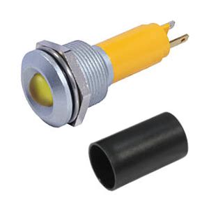 LED Indicator with Metal Bezel with Protection Tube