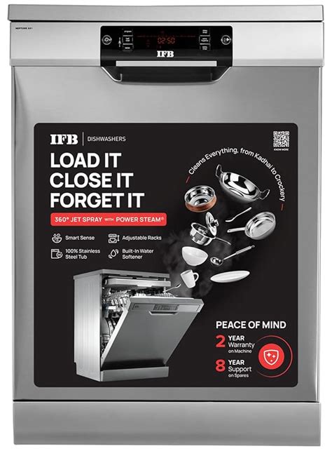 IFB Neptune SX1 Fully-automatic Front-loading Dishwasher (15 Place ...
