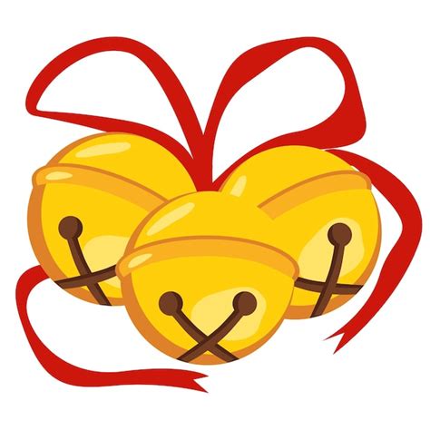 Jingle bells rings with red illustration | Premium Vector