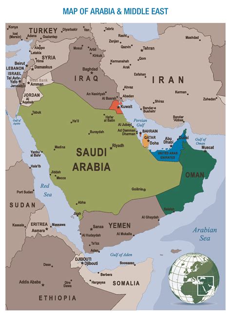 Map of Arab Gulf states - New Cold War: Know Better