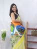Hand Painted Yellow Kerala Cotton Saree - Pure Elegance