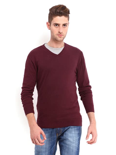 Buy HIGHLANDER Men Maroon Sweater - Sweaters for Men 447232 | Myntra
