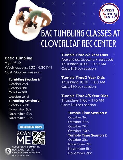 BAC Tumbling Classes at Cloverleaf Community Recreation Center
