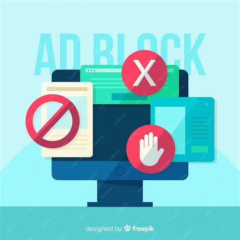 Ad block pop up banner concept | Free Vector