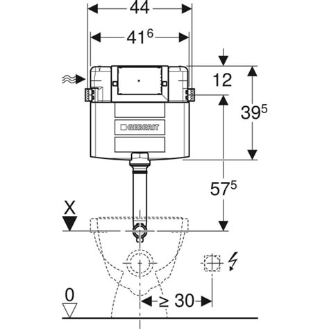 Geberit Omega concealed cistern 12 cm, 6 / 3 litres, installation ...