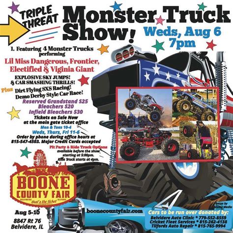 Monster Truck Show, Boone County Fairgrounds, Belvidere, 6 August 2025 ...