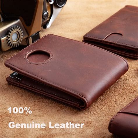 Buy AirTag Wallet Men，Genuine Leather Wallet with Airtag Holder Slim ...