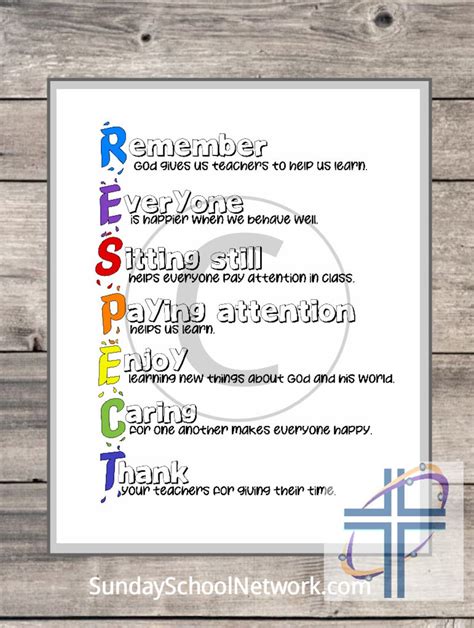 Classroom Respect Poster: Christian School Decor (digital Download) - Etsy