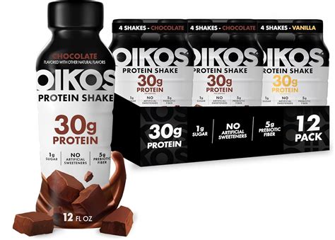 Amazon.com : Oikos Protein Shake, Exclusive Variety Pack, 30g High ...