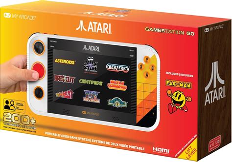 Amazon.com: My Arcade Atari Gamestation Go: Rechargeable Battery, Over 200+ Preloaded Retro ...