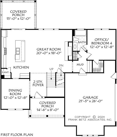 Traditional Style House Plan - 4 Beds 3 Baths 2646 Sq/Ft Plan #927-1052 ...