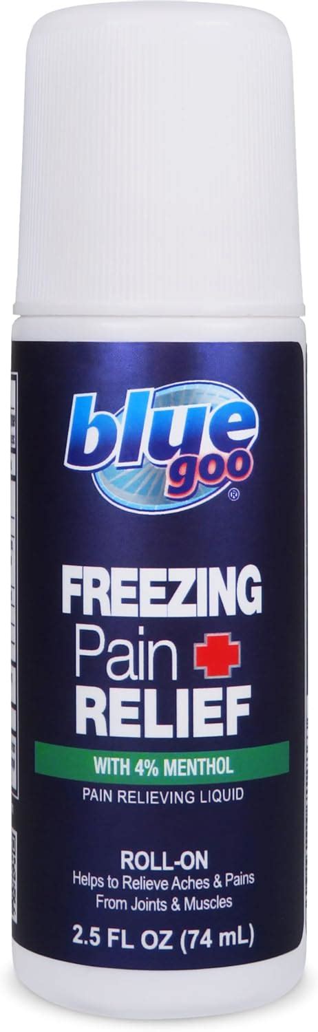 Blue Goo Pain Relieving Menthol Roll On - For Back, Neck, Muscle ...