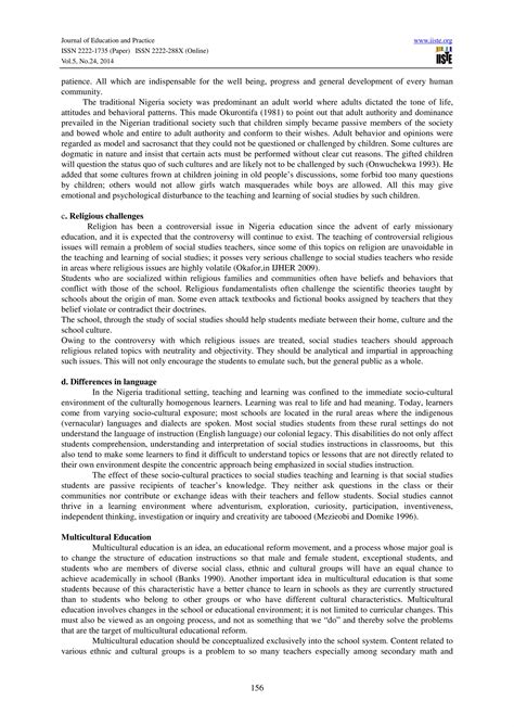 Socio cultural factors affecting the teaching and learning of | PDF