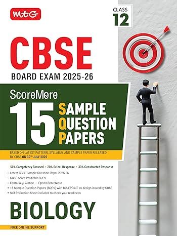 MTG CBSE Class 12 ScoreMore 15 Sample Papers Biology Book For 2025-2026 ...