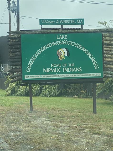 Longest lake name I've ever seen, Webster MA : r/pics