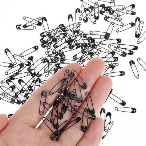 Black Plated Mini Safety Pins for Clothing Tag DIY Arts Crafts Jewelry ...