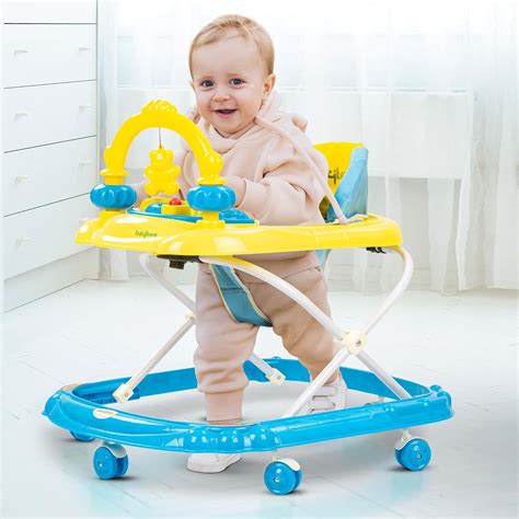 Buy Baybee Blessy Foldable Round Kids Walker with 3 Height Adjustable ...