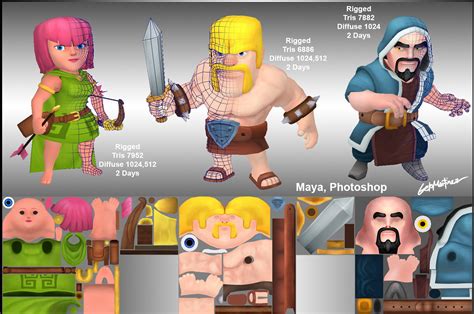 ArtStation - Clash of Clans: The 3 Basic Units