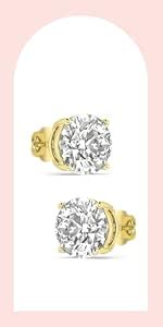 Buy Orionz Gold Aureole Heart Solitaire Jewellery Set-Stylish Earrings ...