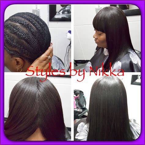 Versatile sew-in w/bangs -Book your appointment online at www.styleseat ...