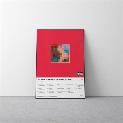My Beautiful Dark Twisted Fantasy — Kanye West Album Poster | Wall Art ...