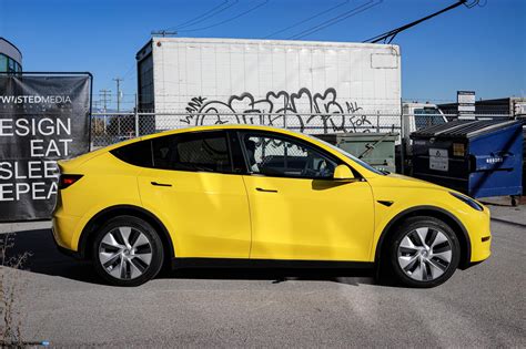 Tesla Model Y Yellow Wrap | Twiisted Wrap