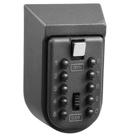 SKEIDO Key Box Safe 10 Digit Push-Button Combination Lock Wall Mounted ...