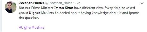 Pak PM doesn't know about China's persecution of Uighur Muslims