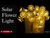 Solar flower lights outdoor led decoration fairy lotus string light ...