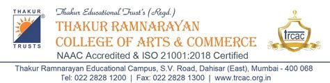 TRCAC | Thakur Ramnarayan College of Arts and Commerce
