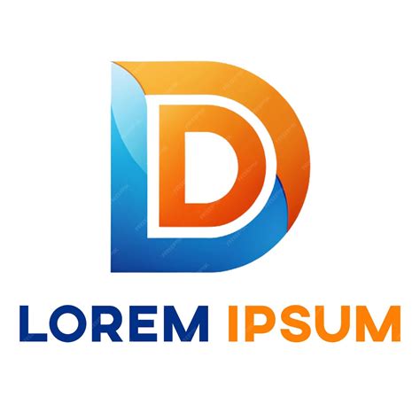 A blue and orange logo with the letter d in orange | Premium AI ...