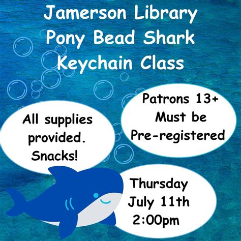 Jamerson Shark Keychain Class, 157 Main Street, Appomattox, VA, United ...