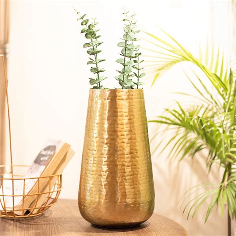 VON CASA Gold Cylindrical Flower Vase - Market99 – MARKET99