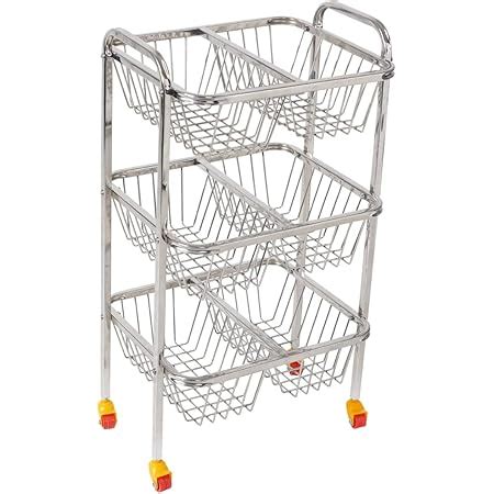 DHSVS Stainless Steel 3 Layer(3.400kg) Partition Fruit & Vegetable ...