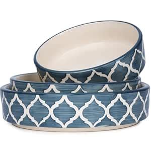 Buy SEPARATE WAY Ceramic Bowls | Flat Deep Serving Bowl Set of 3 ...