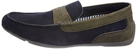 Buy Gas Men's Neatness Navy and Grey Leather Loafers and Mocassins - 9 ...