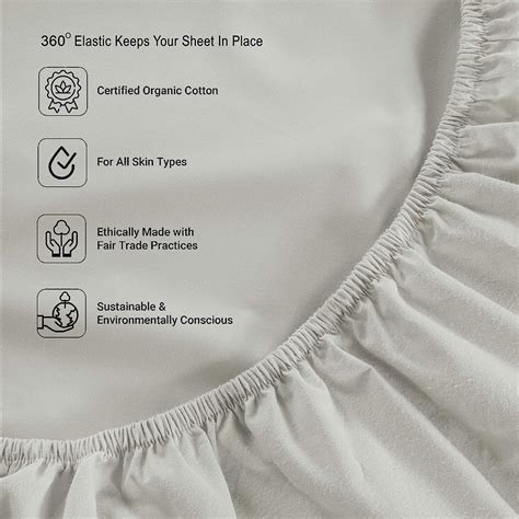 Buy 100% Organic Cotton Mineral Twin-Sheets Set, 3-Piece Pure Organic ...