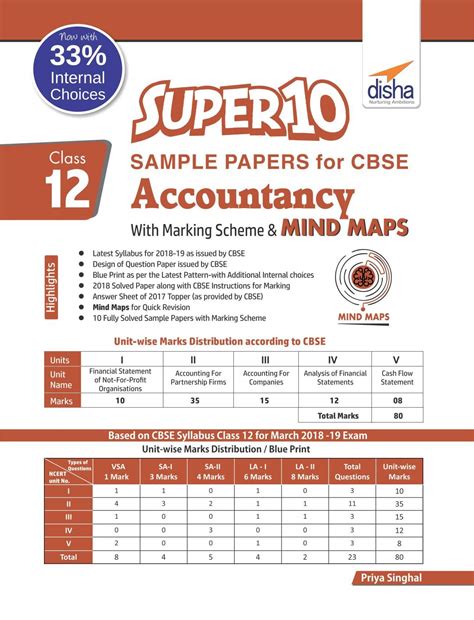 Buy Super 10 Sample Papers for CBSE Class 12 Accountancy with Marking ...