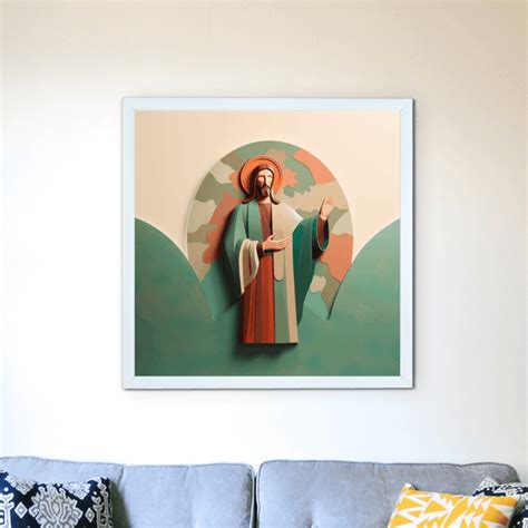 Jesus' Sermon Canvas Wall Art: Handcrafted Decor with Frame, Spiritual ...