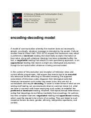 Encoding and Decoding Model of Communication 的图像结果
